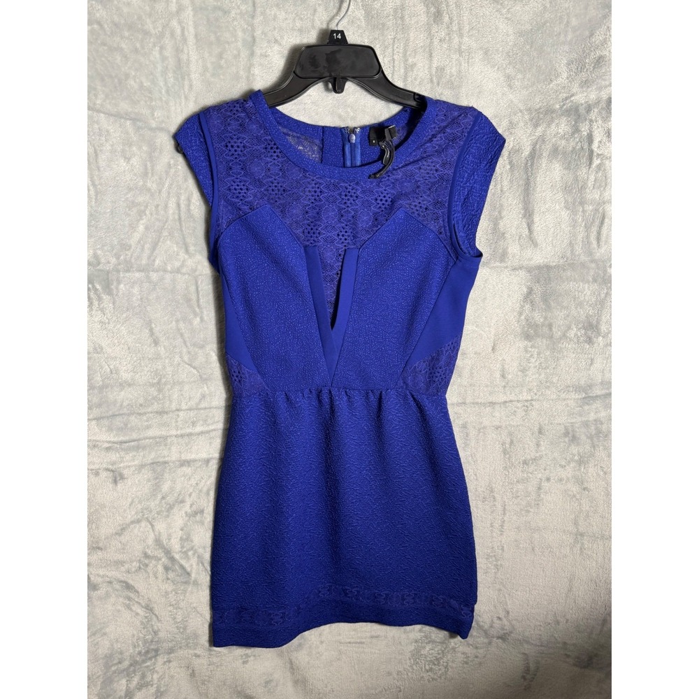 The Kooples Royal Blue Lace Detail Sheath‎ Dress Size Small